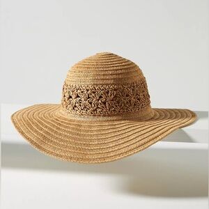 Anthropologie crochet floppy hat